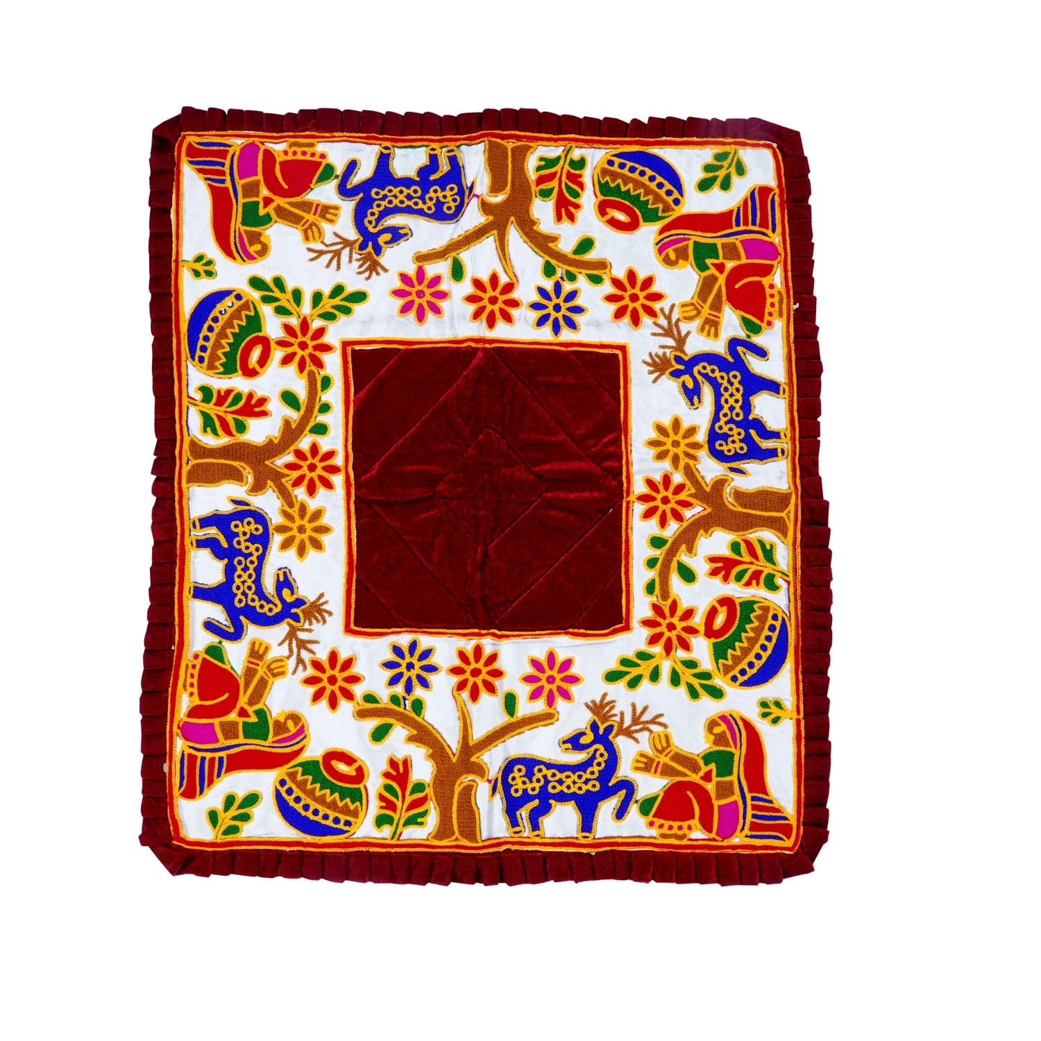 velvet embroidery pooja Asan and prayer mat