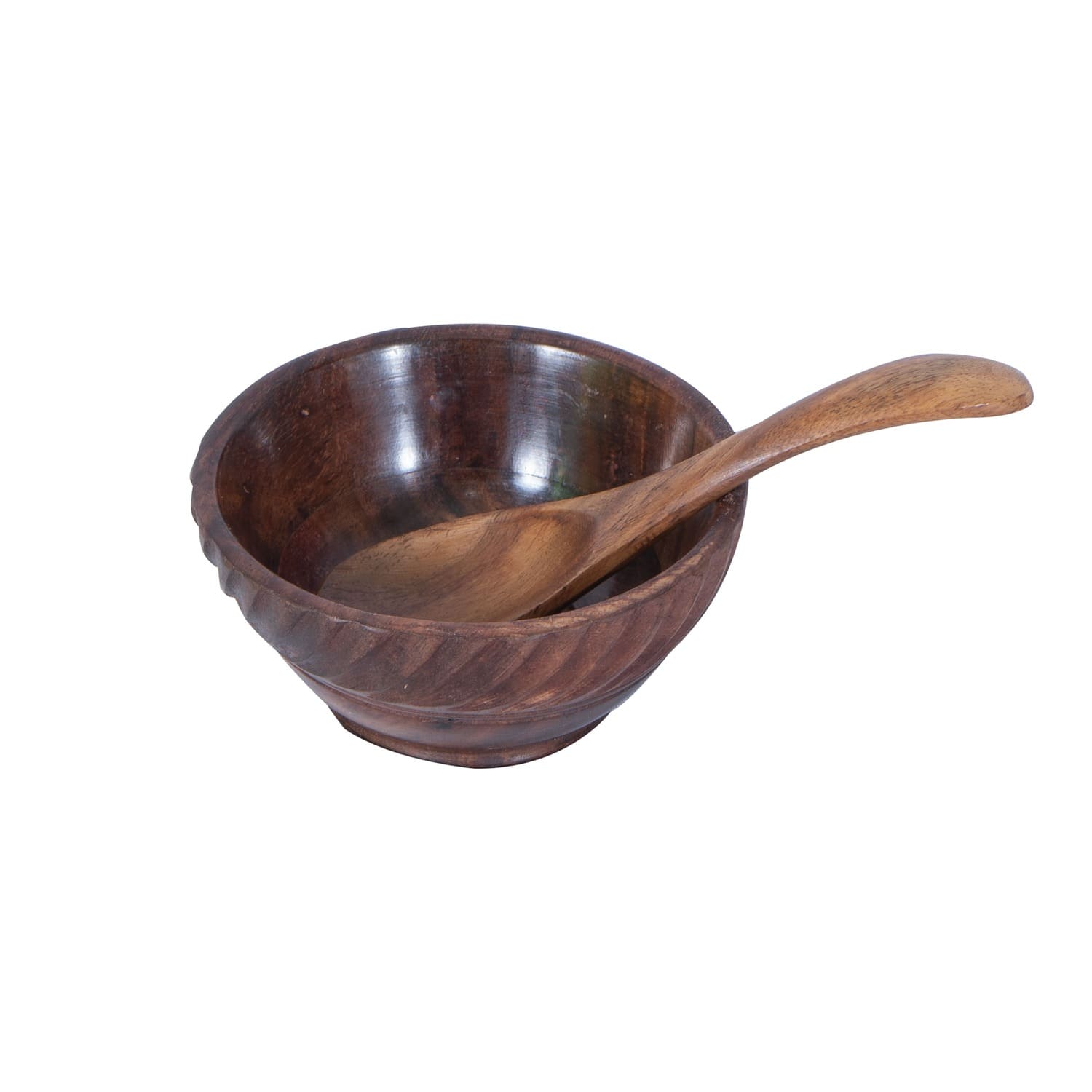 wooden bowl set and spoon in antique design