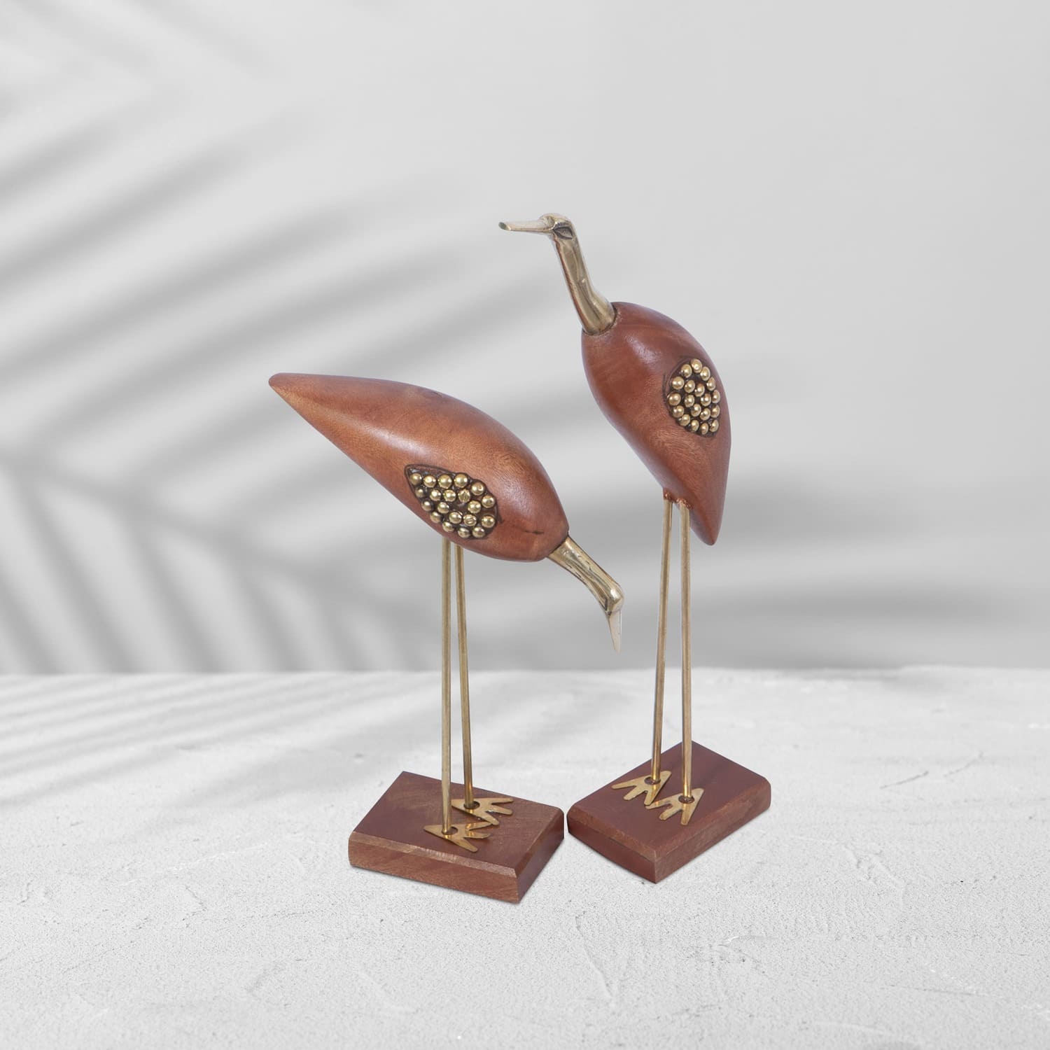 Beautiful Hans Pair Wooden Handicraft Antique Design Item for Home Decoration/love birds