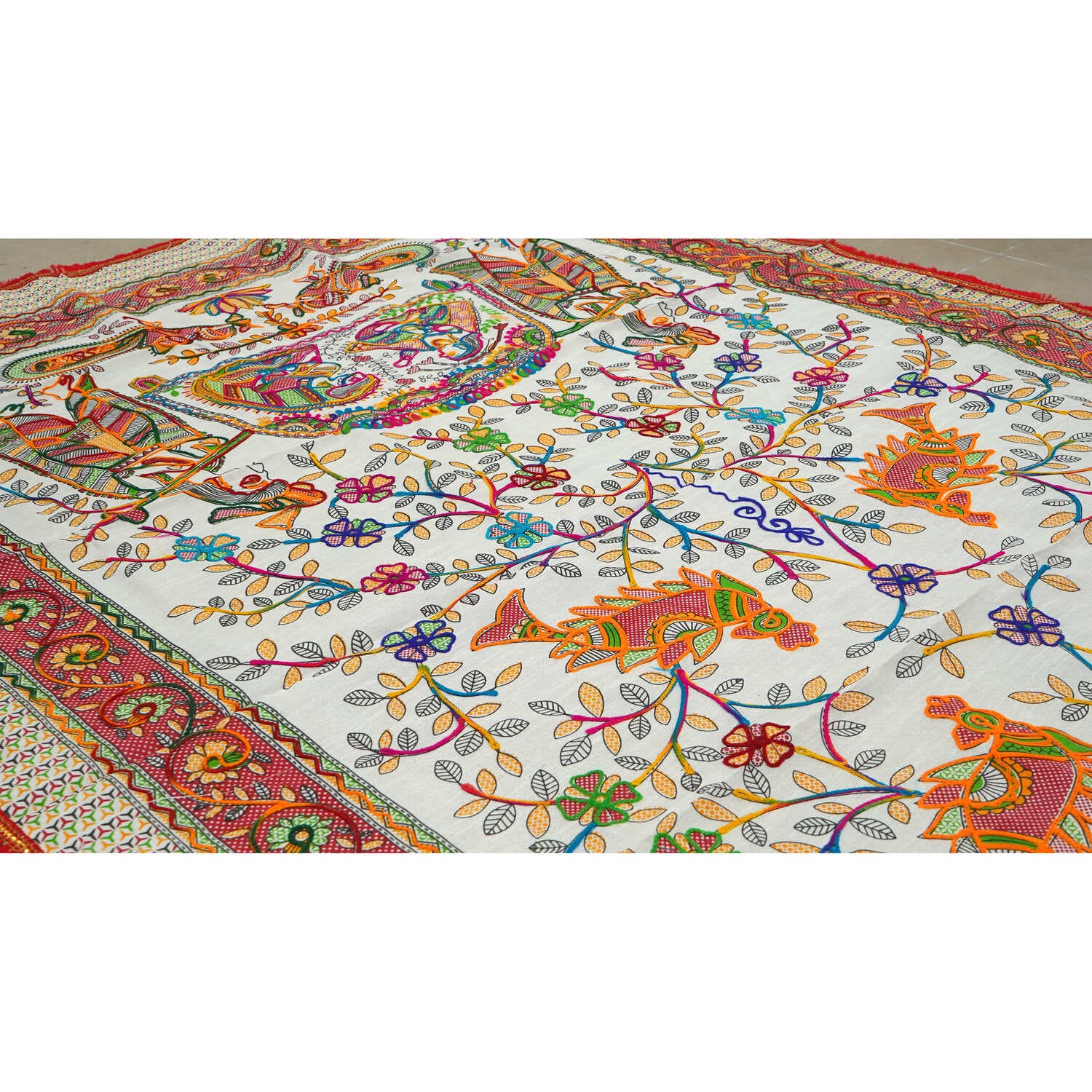 women handicraft dupatta with handicraft design #2004