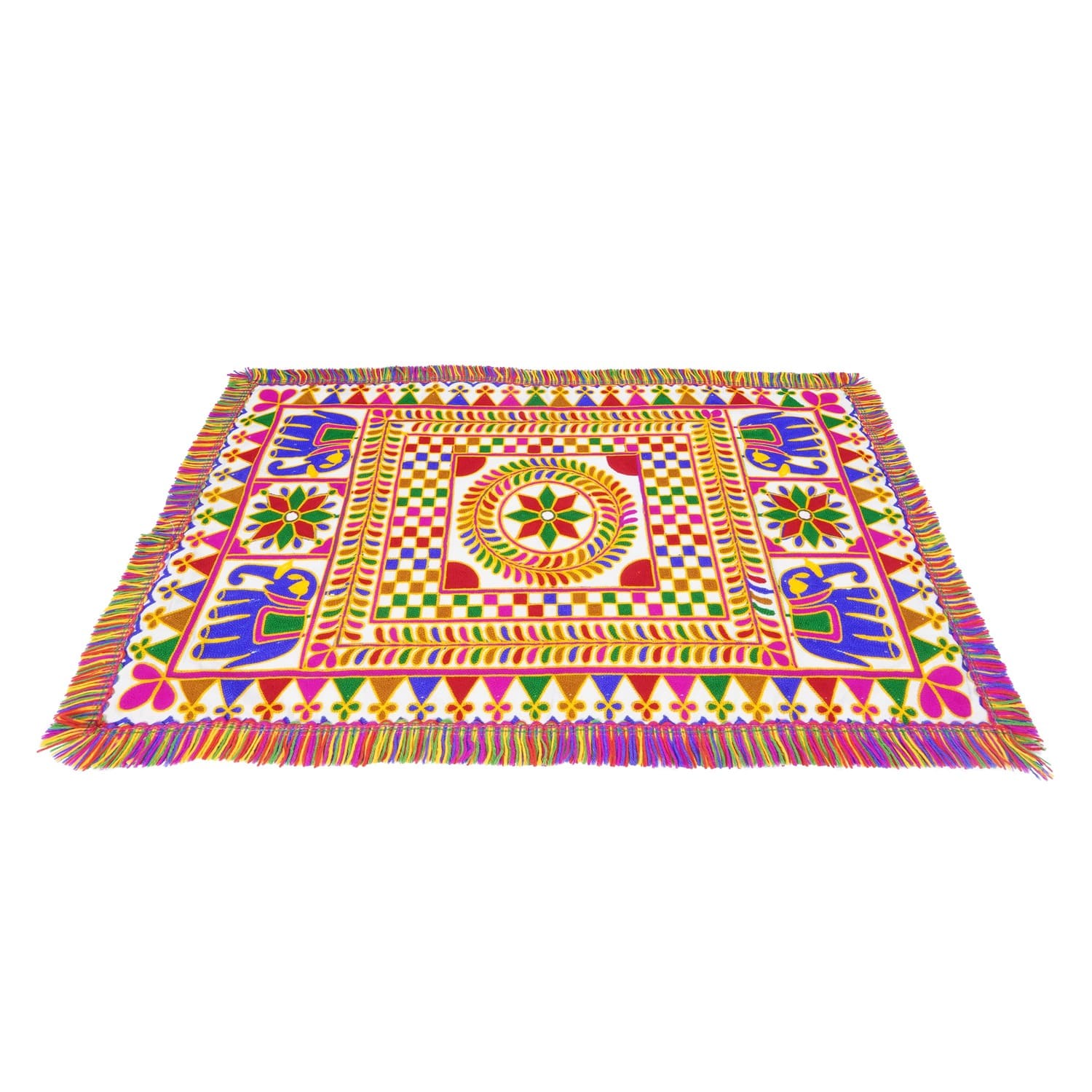 wall hanging handicraft mat in beautiful elephant