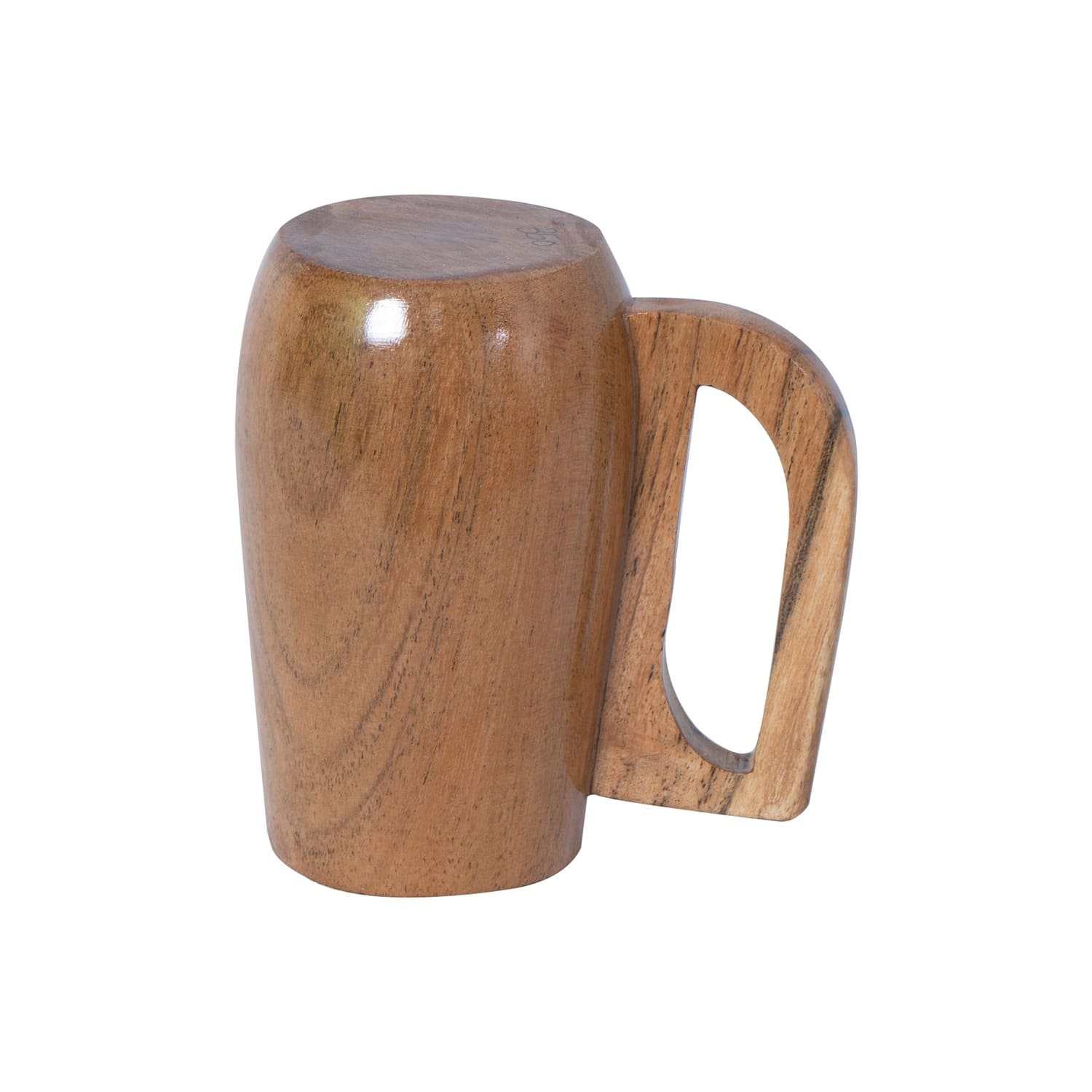 Servanam Furniture Natural Teakwood Cup/Mug with Big Handle for Coffee, Tea, Juice & Beverages | Food Grade, Hot & Cold Safe, BPA Free & Natural Finish